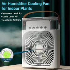 Mini Humidifier Portable Air Cooler with Water Tank,3-Speed Fan, LED Light, Timer Function🫶🫶