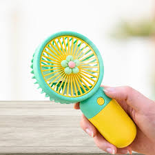 PACK OF 2 Portable Cartoon Shaped Handheld USB Rechargeable Small Fan 🥶